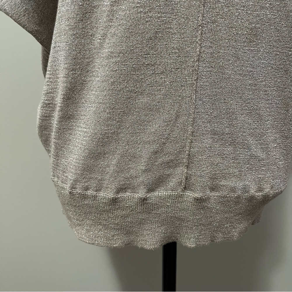 Mint Velvet Chic Metallic Short Dolmen Sleeve Knit Top - Picture 5 of 11